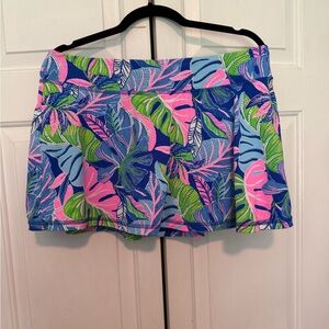 Lilly Pulitzer Blue and Pink Tropical Skort